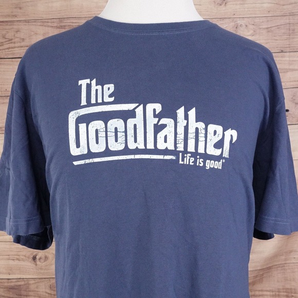 LIFE IS GOOD THE GOODFATHER CRUSHER TEE MENS SIZE XXL 2XL HUMOR FUNNY - Picture 1 of 5